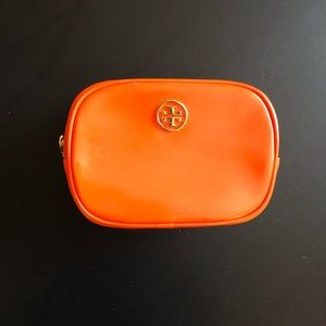 Tory Burch Orange Small Cosmetic Case